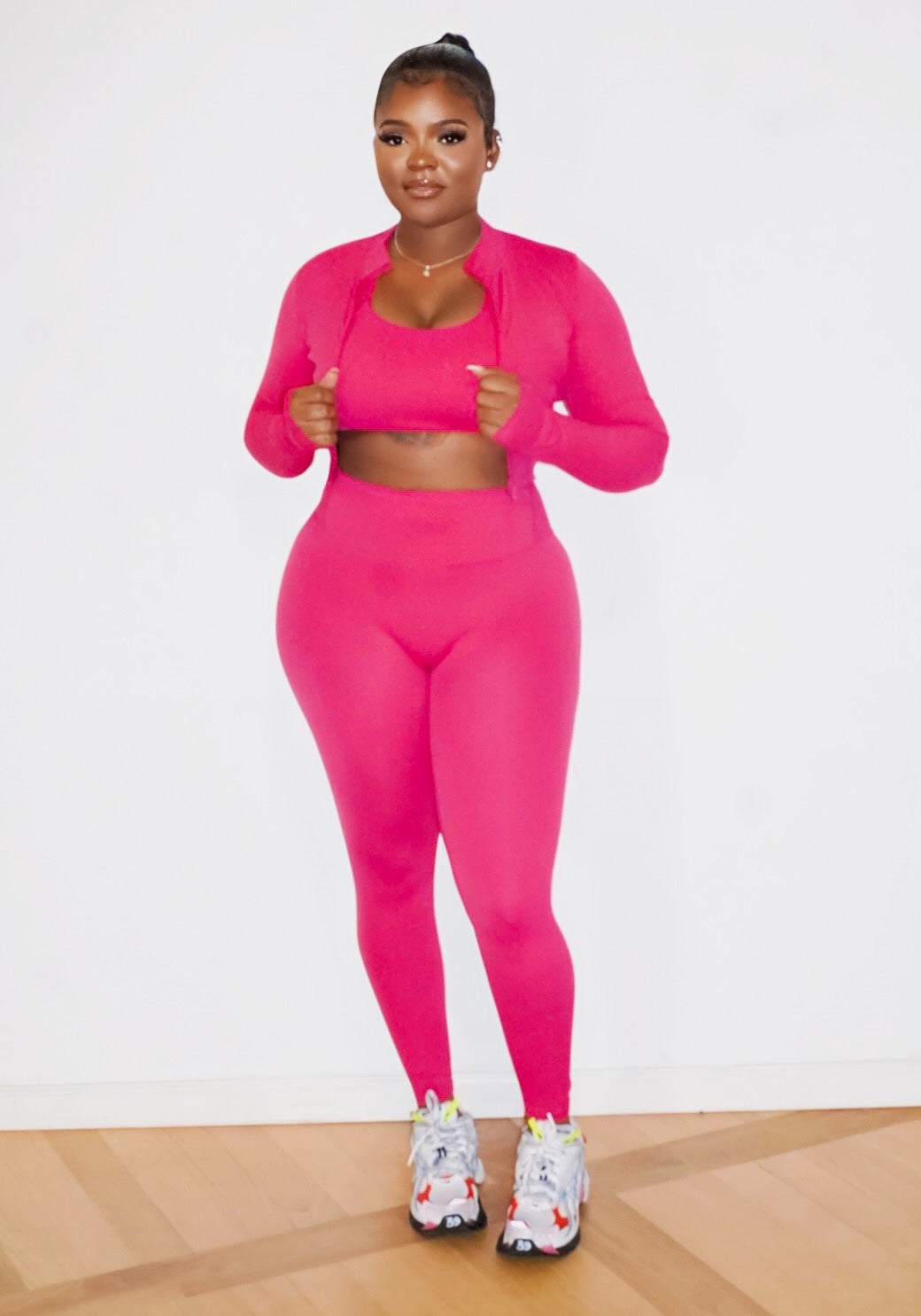 Think Pink 3-Piece Activewear Set – Diamond and Dash